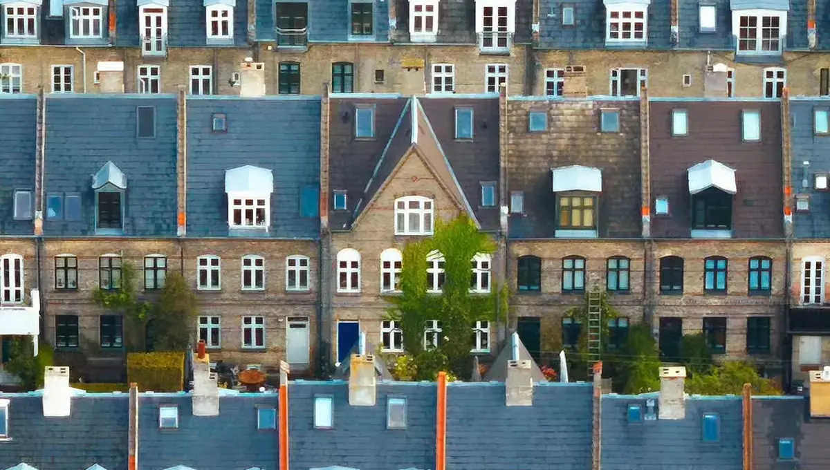 نمای هوایی حیرت‌انگیز از محله «ردیف سیب‌زمینی» کپنهاگ که تاریخ را روایت می‌کند!