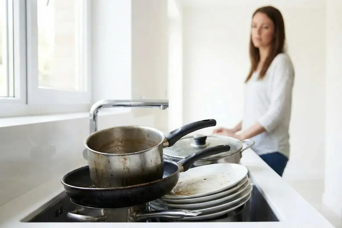 چرا رها کردن ظروف کثیف در سینک تا صبح، سلامت شما را تهدید می‌کند؟