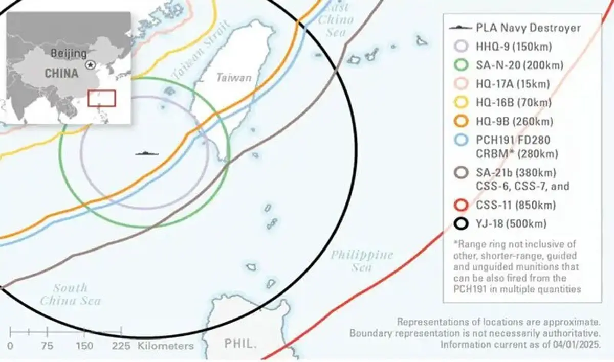 نقشه های جدید آمریکا از توان موشکی رو به توسعه چین