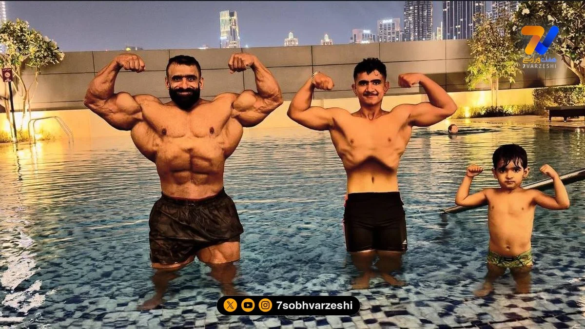 تمرینات طاقت‌فرسای پسر هادی چوپان در باشگاه خانوادگی که همه را حیرت‌زده کرد!