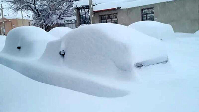 این روستا، زیر برف ناپدید شد