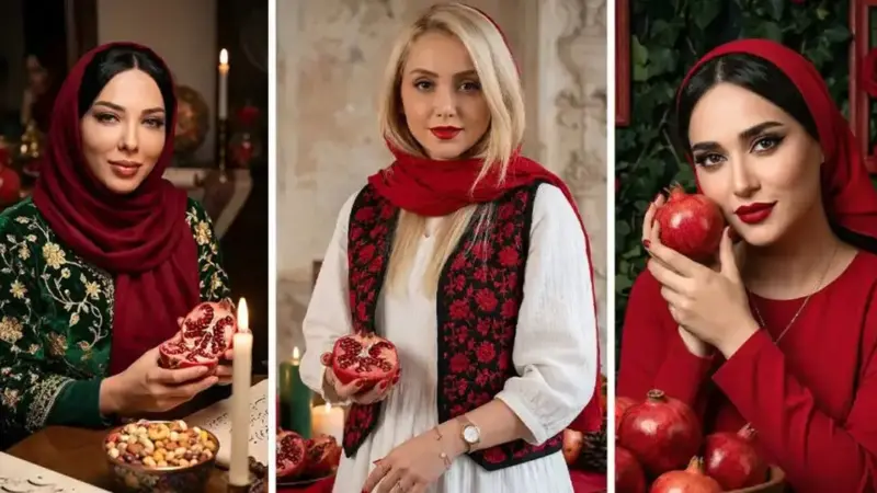 استایل‌های جادویی یلدایی بازیگران ایرانی با هنر هوش مصنوعی؛ تصاویر خاص و دیدنی