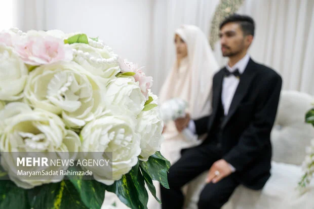 آغاز زندگی مشترک ۴۰ زوج جوان در آستان مقدس مسجد جمکران به مناسبت میلاد حضرت فاطمه (س)