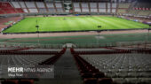 ورزشگاه یادگار امام در فاصله ۲/۵ساعت مانده تا آغاز دیدار تراکتور ملوان