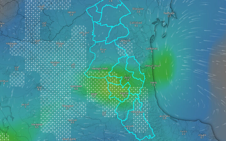 هشدار هواشناسی اردبیل در خصوص آبگرفتگی معابر عمومی در برخی نواحی شهر
