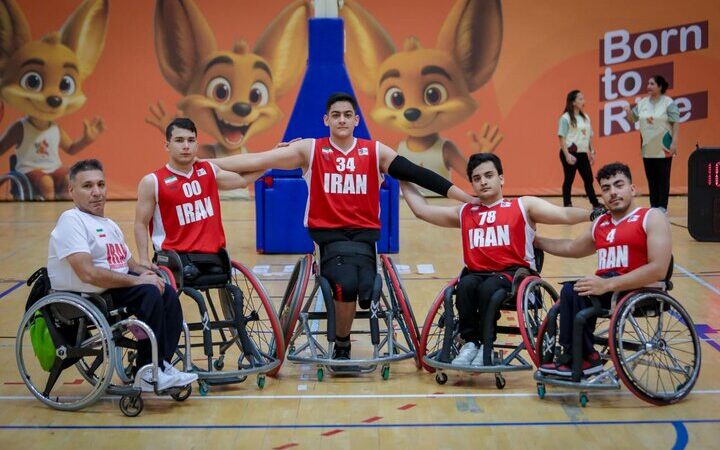 برگزاری دیدارهای تیم بسکتبال با ویلچر پسران سه نفره ایران با یک لژیونر