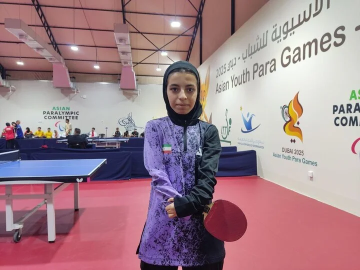 درخشش بی‌نظیر دختر بجنوردی با نخستین طلای پاراتنیس ایران در پاراآسیایی!