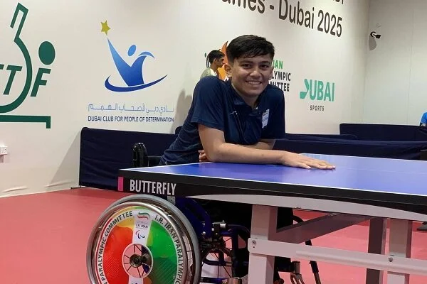 بنیامین وحیدی باز هم درخشان؛ سومین مدال برنز پاراتنیس روی میز جوانان پاراآسیایی!