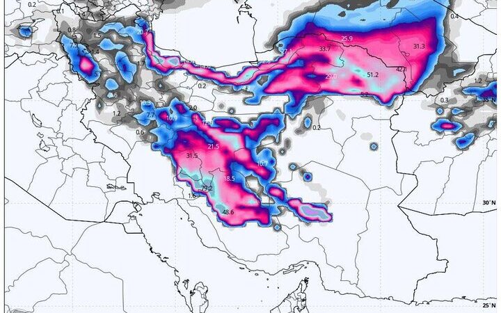 هشدار قرمز هواشناسی؛ سامانه بارشی قدرتمند از سه‌شنبه کشور را فرا می‌گیرد!