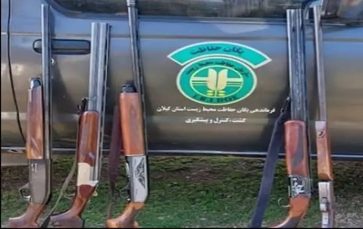 محیط‌بانان آستارا چگونه شکارچیان متخلف را در تله انداختند؟ کشف ۹ قبضه سلاح در یک هفته!