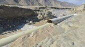 شکستگی خط انتقال آب سد سلمان فارسی در خنج؛ عملیات ترمیم همچنان بی‌وقفه ادامه دارد