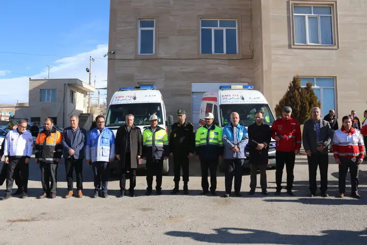 رژه خودرویی ستاد مدیریت بحران خلخال؛ آمادگی شبانه‌روزی برای مقابله با بحران‌ها