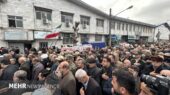 تشییع باشکوه پیکر شهید امنیت امیرحسام جوینده در صومعه‌سرا؛ مردم تا گلزار شهدا بدرقه کردند