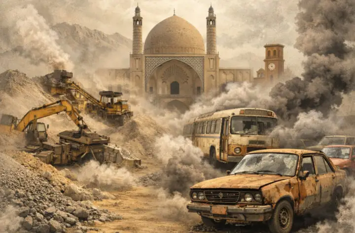 کاشان در بحران نفس‌گیر آلودگی؛ وقتی شب‌ها هم هوا غیرقابل تحمل می‌شود!