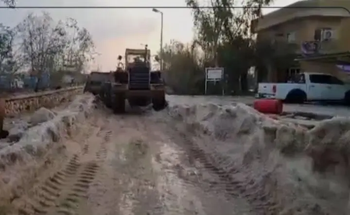 بارش تگرگ سیل‌آسا جزیره خارگ؛ خسارت‌های احتمالی در راه است!