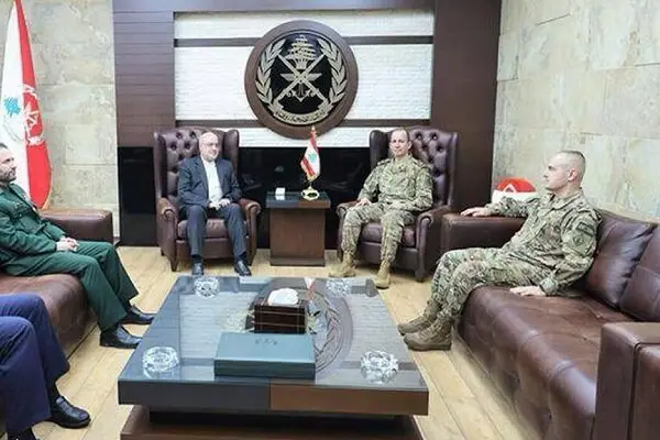 دیدار سفیر ایران با وزیر دفاع و فرمانده ارتش لبنان