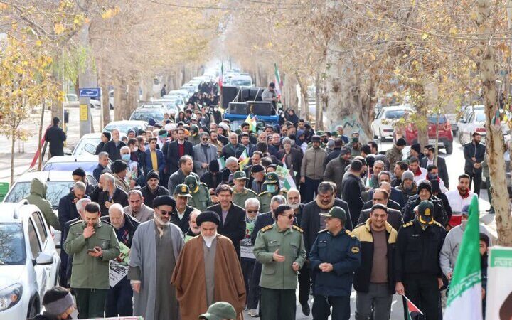 راهپیمایی باشکوه یوم‌الله نهم دی در نطنز