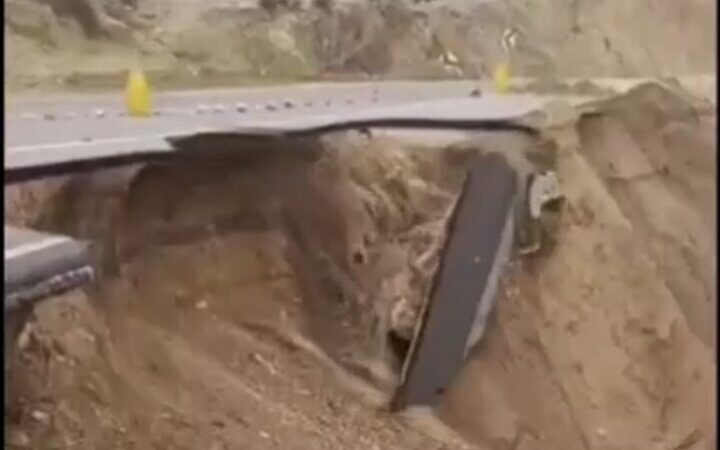 رانش زمین در جاده ایذه – دزپارت خوزستان