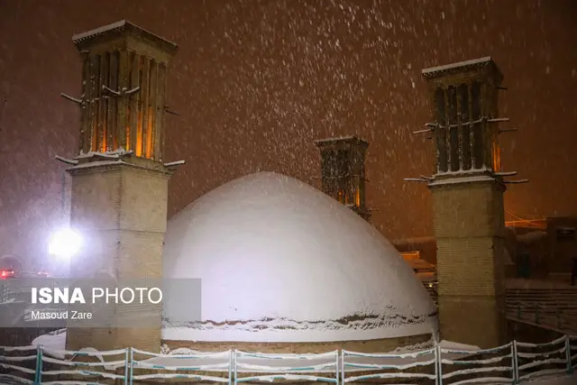 بارش برف ناگهانی در یزد؛ سامانه سرد تا جمعه در راه است!