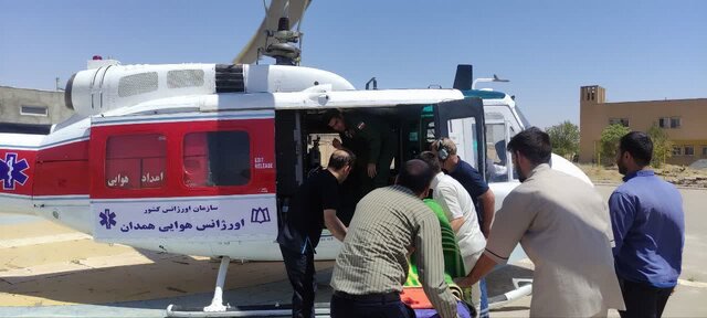 نجات جان ۶ بیمار با پروازهای اورژانس هوایی همدان در یک هفته!