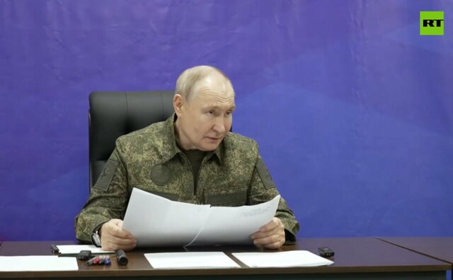 پوتین: نیروهای روسیه فرماندهی میدان نبرد را به دست گرفتند؛ پیشروی‌ها ادامه دارد!