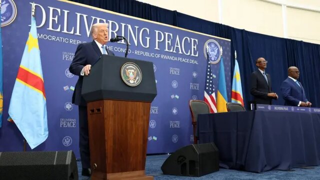 ترامپ از امضای تاریخی توافق صلح میان آمریکا، کنگو و رواندا پرده برداشت!