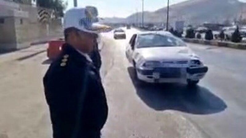 توقیف زانتیای متحرک ۳چرخ در شیراز!