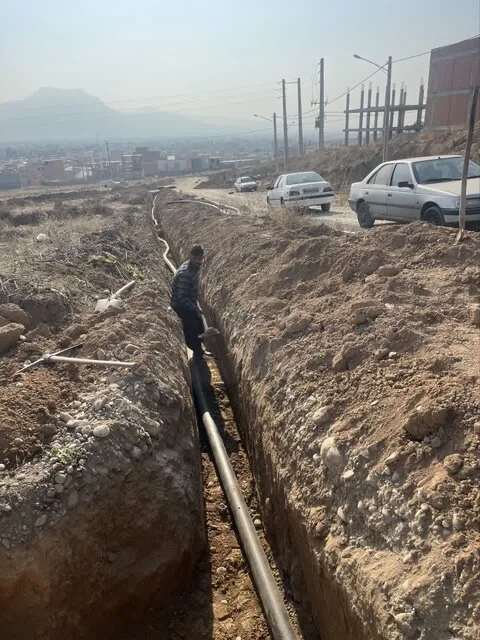 آغاز عملیات حیاتی لوله‌گذاری برای تامین آب شرب شهرک مسکن ملی جوانان کلاله