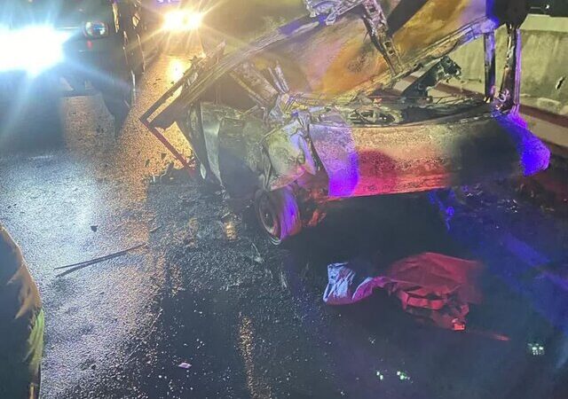 تصادف هولناک بامدادی در کسما؛ آتش‌سوزی مرگبار جان ۲ نفر را گرفت