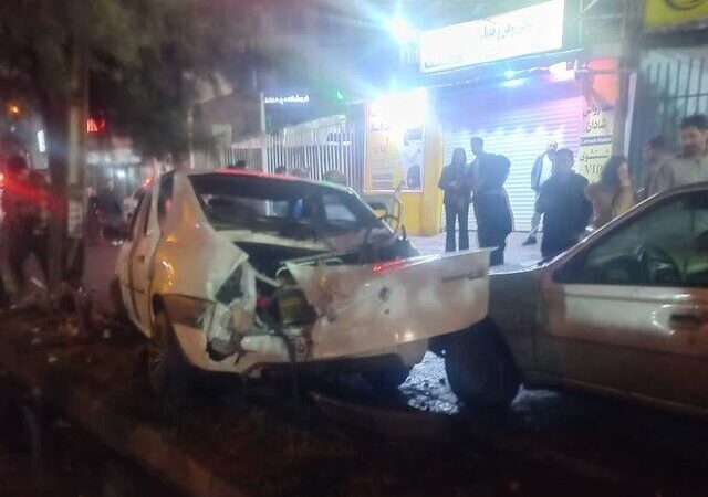 تصادف زنجیره‌ای هولناک در رشت؛ یک کشته و دو مجروح در شب حادثه