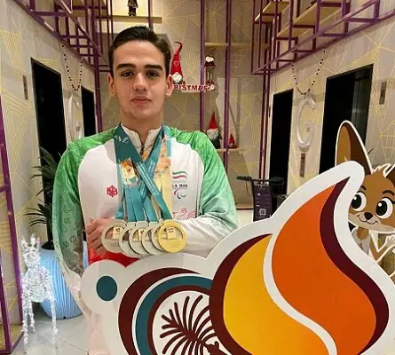 درخشش خارق‌العاده دانش‌آموز کرمانی با ۶ مدال پاراشنا در پاراآسیایی ۲۰۲۵!