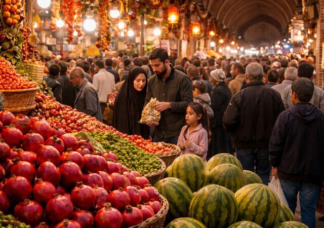 بازار در آستانه یلدا؛ شور و رنگی که همه را مسحور می‌کند!