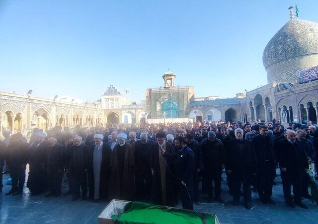 مراسم وداع با اشرف بروجردی؛ بدرقه‌ای احساسی در حرم مطهر حضرت عبدالعظیم