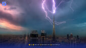 برخورد شگفت‌انگیز صاعقه به برج خلیفه در اوج طوفان دبی + ویدئو اختصاصی