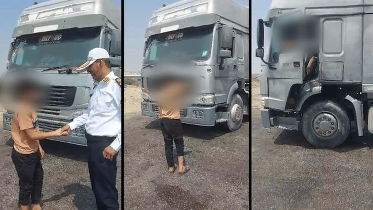 رانندگی خطرناک نوجوان ۱۷ ساله با کامیون ۱۰ چرخ؛ پلیس چگونه وارد عمل شد؟