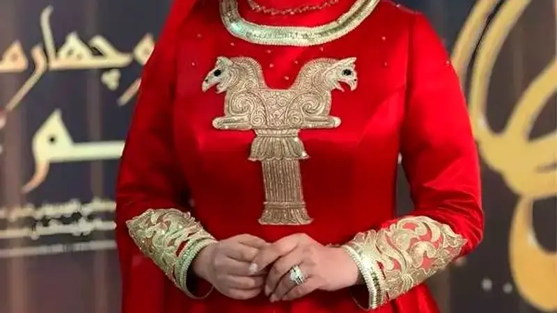 استایل ساغر استاد شریف همسر علی معلم در جشن حافظ؛ ترکیبی از اصالت و هنر ایرانی