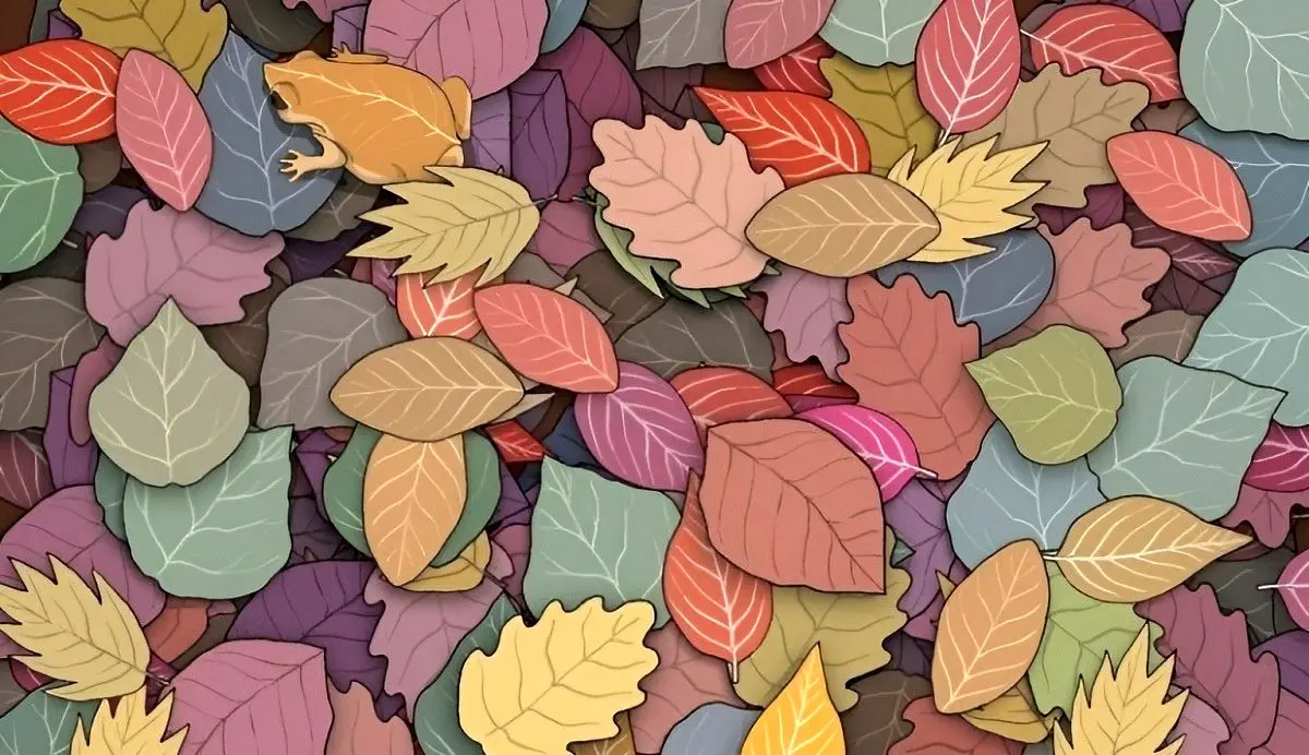 تست چشمان تیزبین: آیا می‌توانید قورباغه پنهان میان برگ‌ها را در ۵ ثانیه پیدا کنید؟