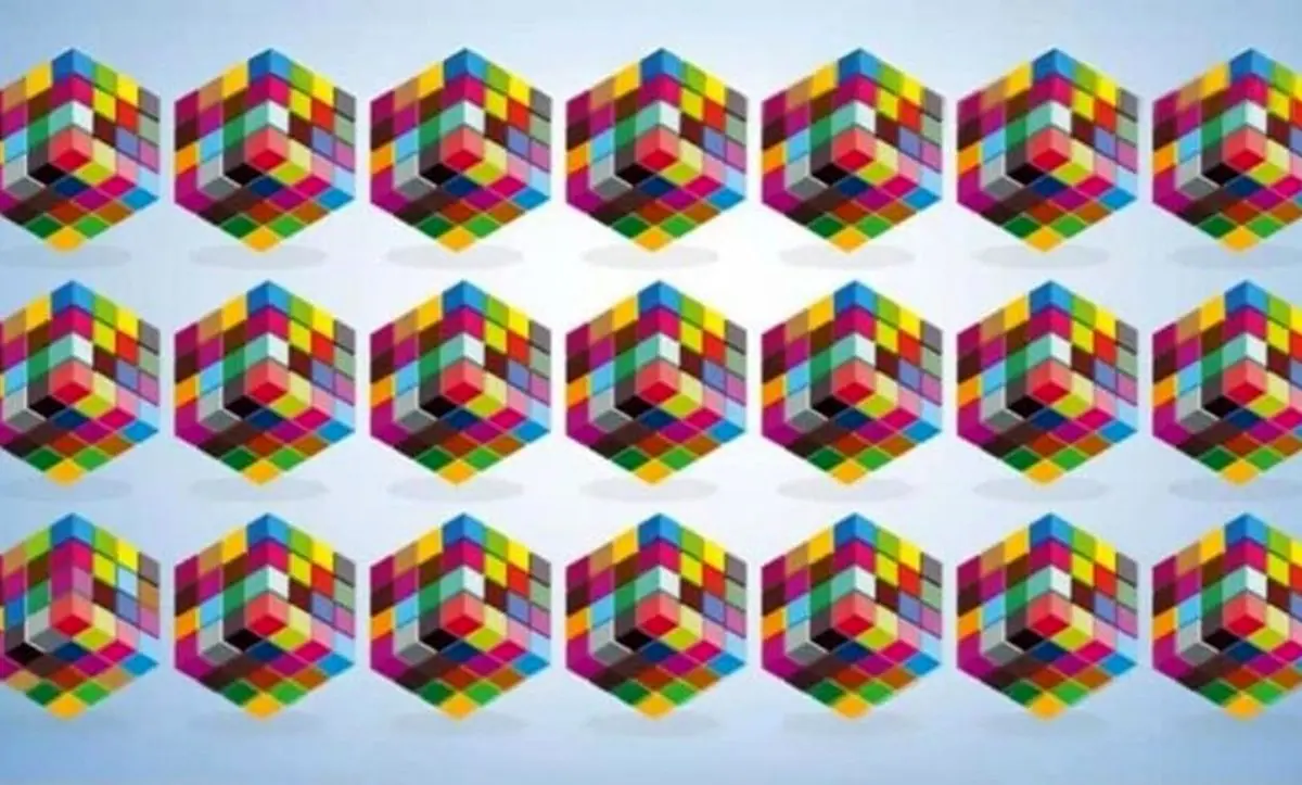 چشمان عقابی دارید؟ مکعب متفاوت را در این چالش دیداری پیدا کنید!
