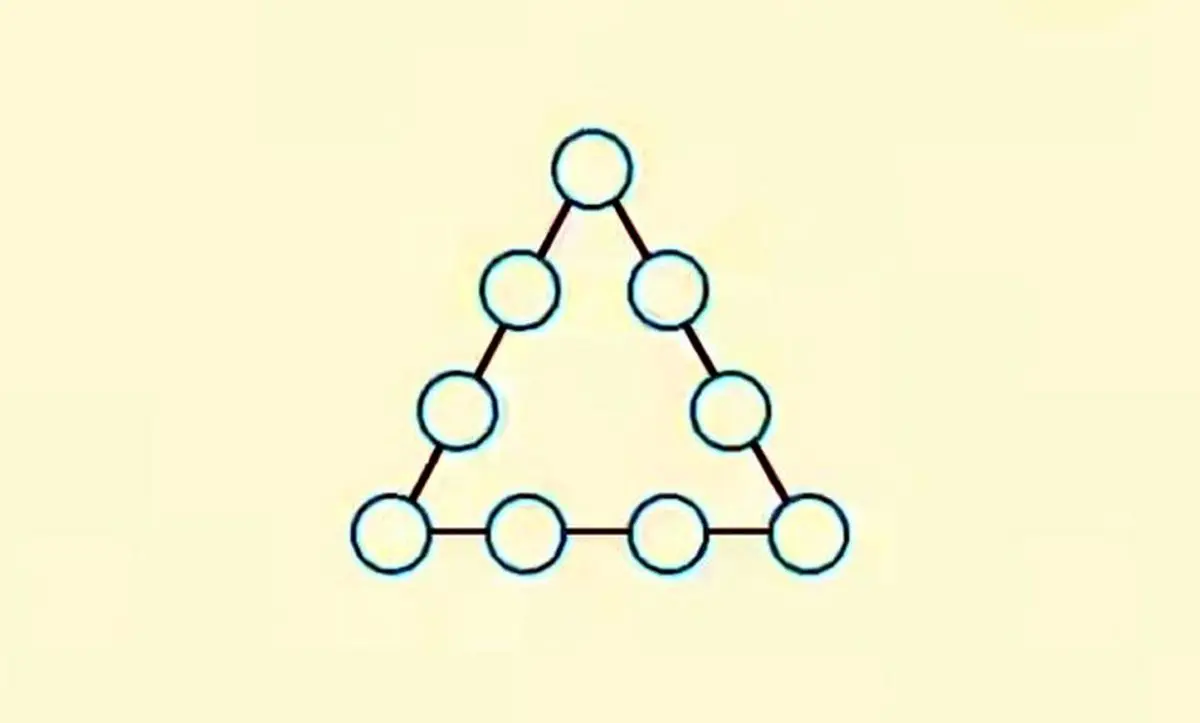 چالش هوش: چگونه اعداد 1 تا 9 را طوری بچینیم که هر ضلع مثلث برابر شود؟