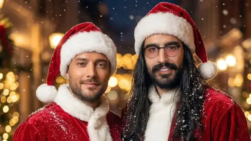 عکس ها | بابانوئل شدن محسن چاوشی، همایون شجریان، علیرضا قربانی، ماکان بند، رضا صادقی، بهنام بانی بامزه و…