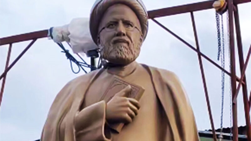 مجسمه باشکوه شهید رئیسی بر پل اردبیل؛ یادگاری ماندگار در قلب شهر