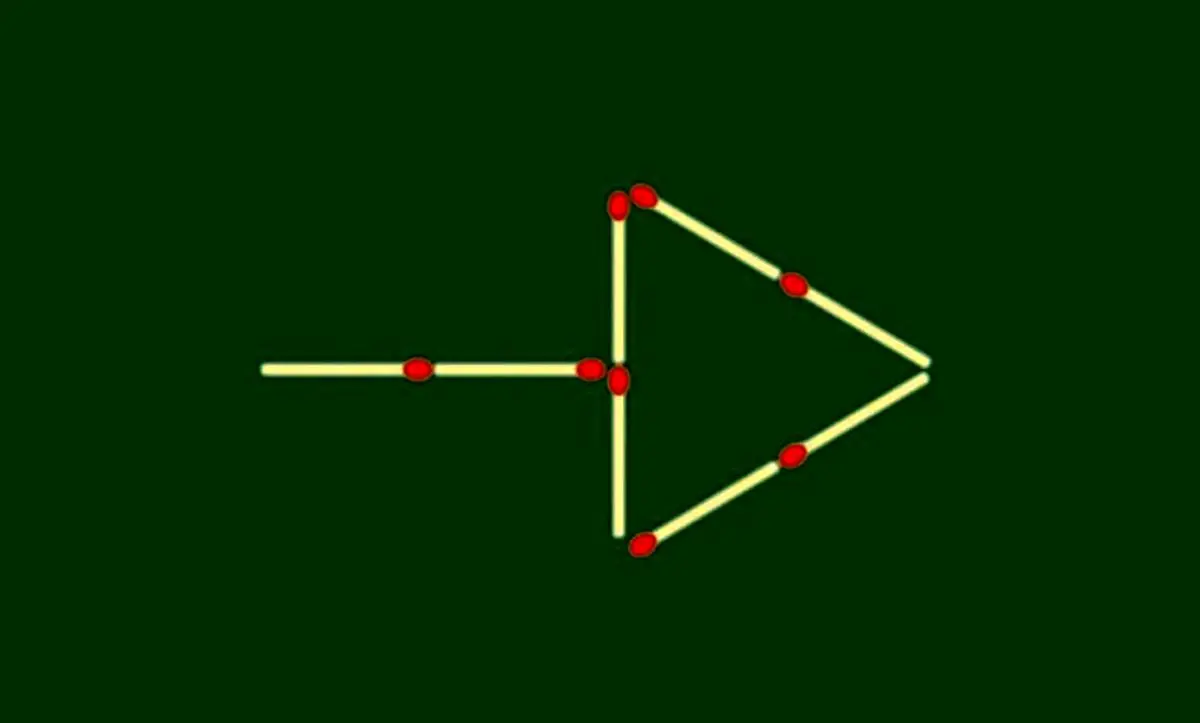 تست هوش را باهوش ها حل کنند/ آیا می‌توانید با حرکت دادن فقط ۴ چوب کبریت در کمتر از ۱۰ ثانیه، ۲ پیکان بسازید؟