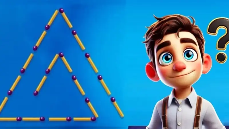 چالش معمایی؛ چگونه با جابجایی تنها ۲ چوب کبریت دو مثلث بسازیم؟