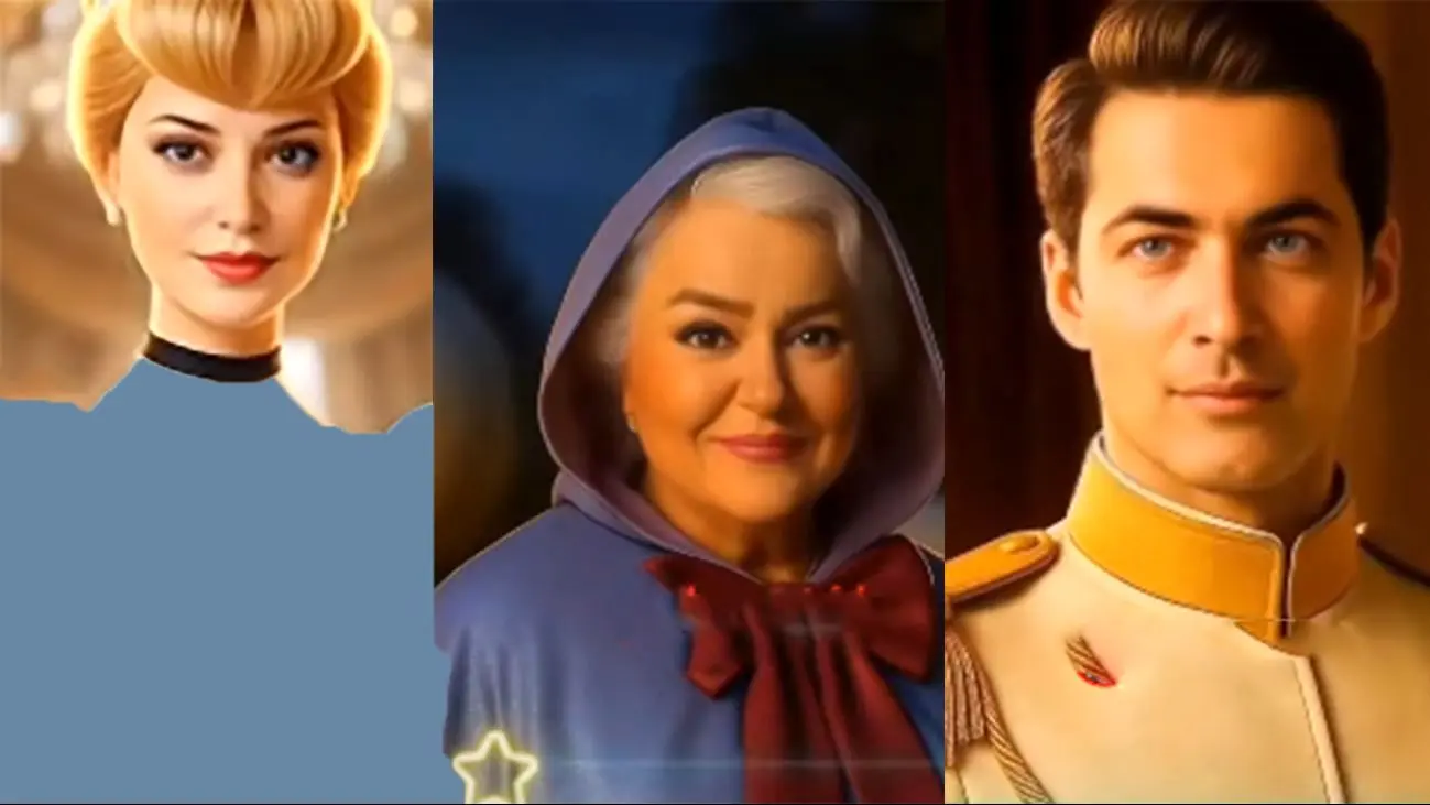 حضور شگفت‌انگیز بازیگران ایرانی در انیمیشن سیندرلا با چهره‌های هوش مصنوعی!