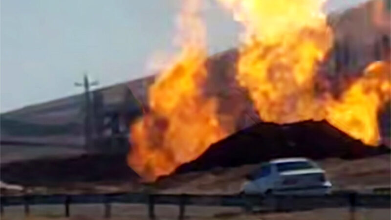 انفجار مهیب لوله گاز در کرمانشاه؛ راننده بولدوزر در دم جان باخت!