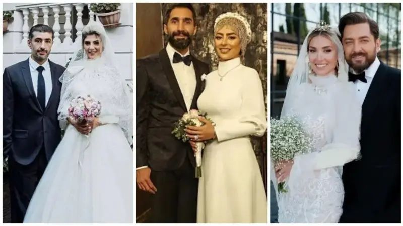 عکس ها / 28 بازیگر زن و مرد در لباس عروس و دامادی برای مراسم ازدواجشان/ از الهام حمیدی و نیلوفر شهیدی تا مهسا طهماسبی و فریبا نادری از شیلا خداداد و شیدا خلیق تا مونا کرمی و ….