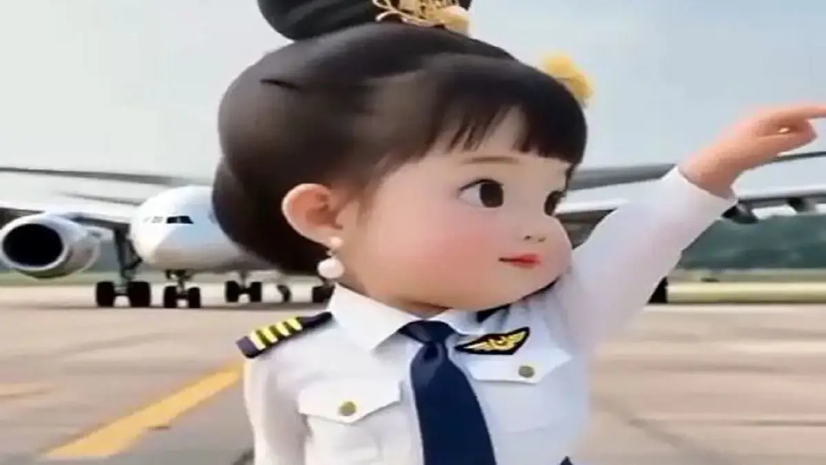 آواز و رقص شاد / رقص ترند اینستاگرام خانم خلبان تو باند فرودگاه که خیلی خفن و باحاله - وب‌گردی