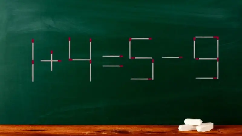 چگونه با جابجایی یک چوب کبریت در 9 ثانیه دو معادله را برابر کنیم؟ معمایی که مغز شما را به چالش می‌کشد!