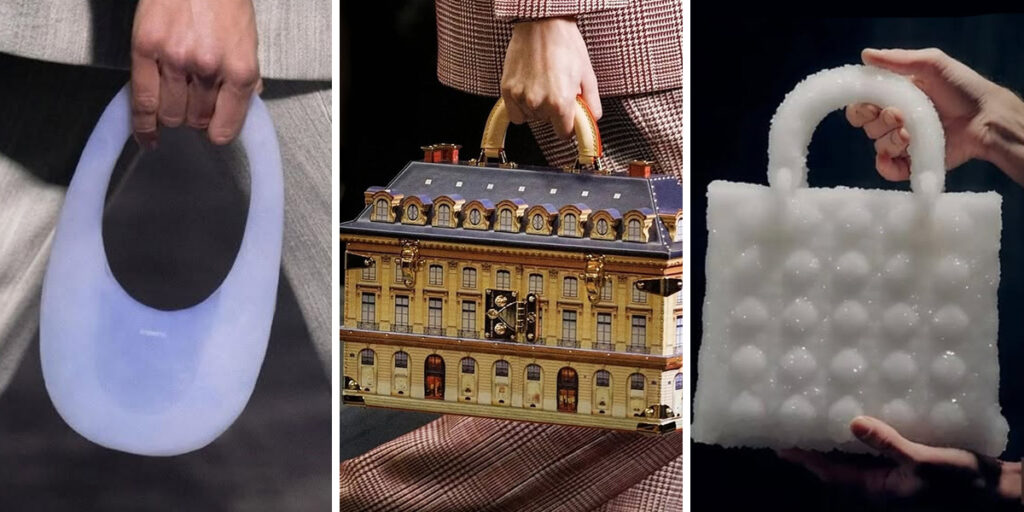 وقتی کیف‌ها از مد فراتر می‌روند؛ عجیب‌ترین اکسسوری‌های هنری که شما را شگفت‌زده می‌کنند!