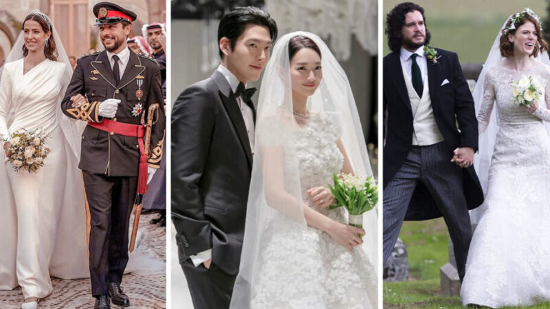 زنانی که در روز عروسی با لباس‌های رویایی «الی صعب» به ملکه‌های واقعی تبدیل شدند!